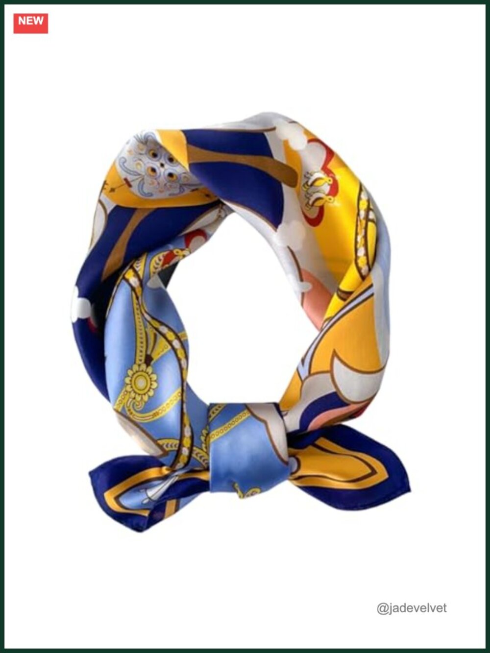 100% Mulberry Silk Small Square Scarf 21x21 Digital Printed Neckerchief
